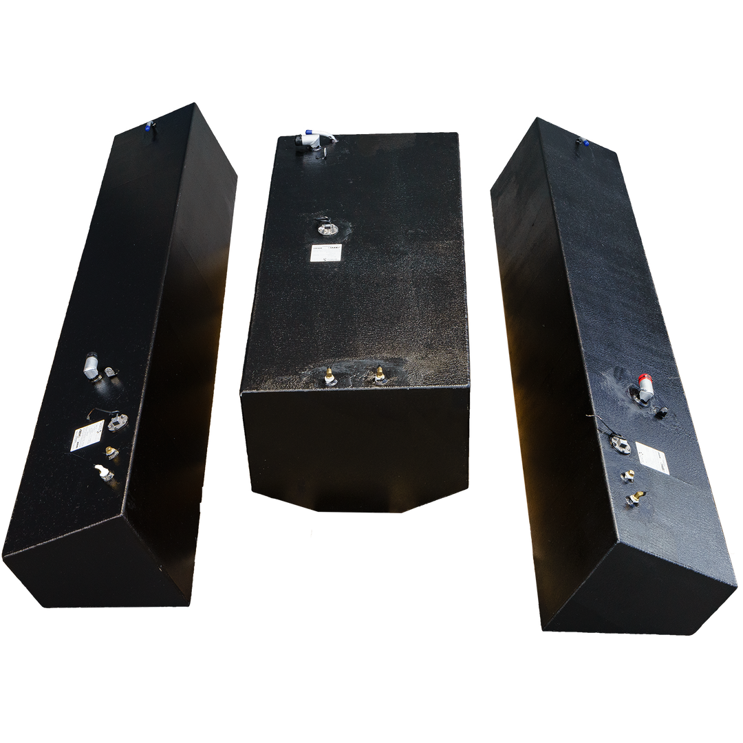 Contender 31' OEM Replacement 3 Fuel Tank Combo Kit #1 - 1 Large Belly (128 gal.) & 2 Standard Saddle Tanks - Welding World, Inc.